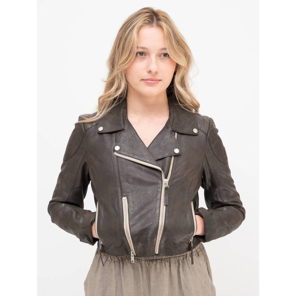 NEW MAURITIUS reanon leather jacket in brown